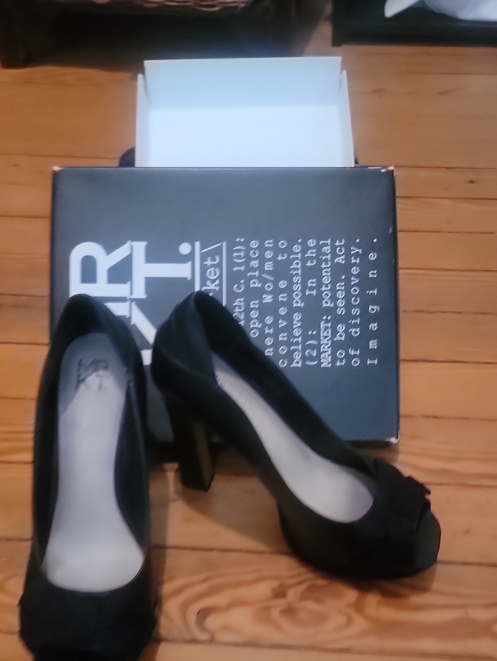Black Women’s Peep-Toe Heels
